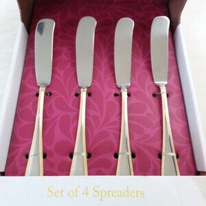International Set of 4 Gold Accent Newcastle Steel Spreaders